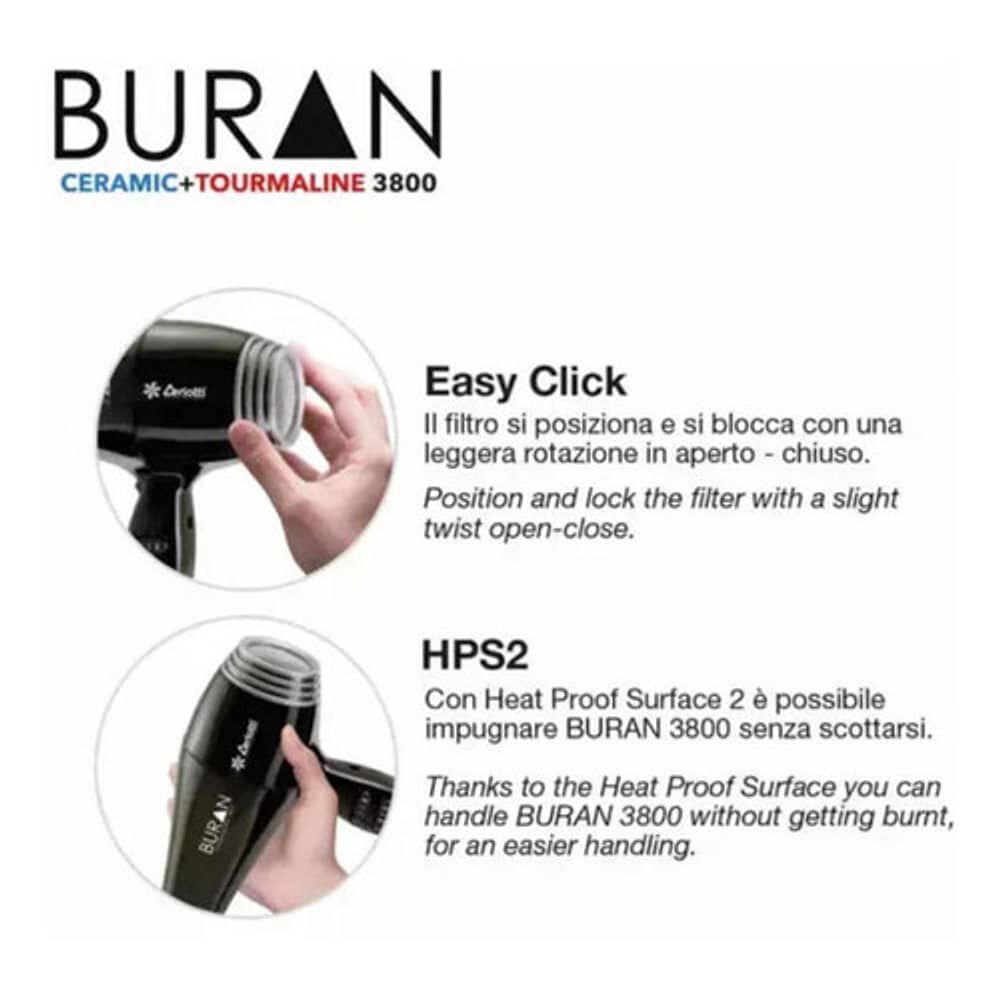 Secador Ceriotti Buran Tourmaline 3800 - 2200w Negro image number 7.0