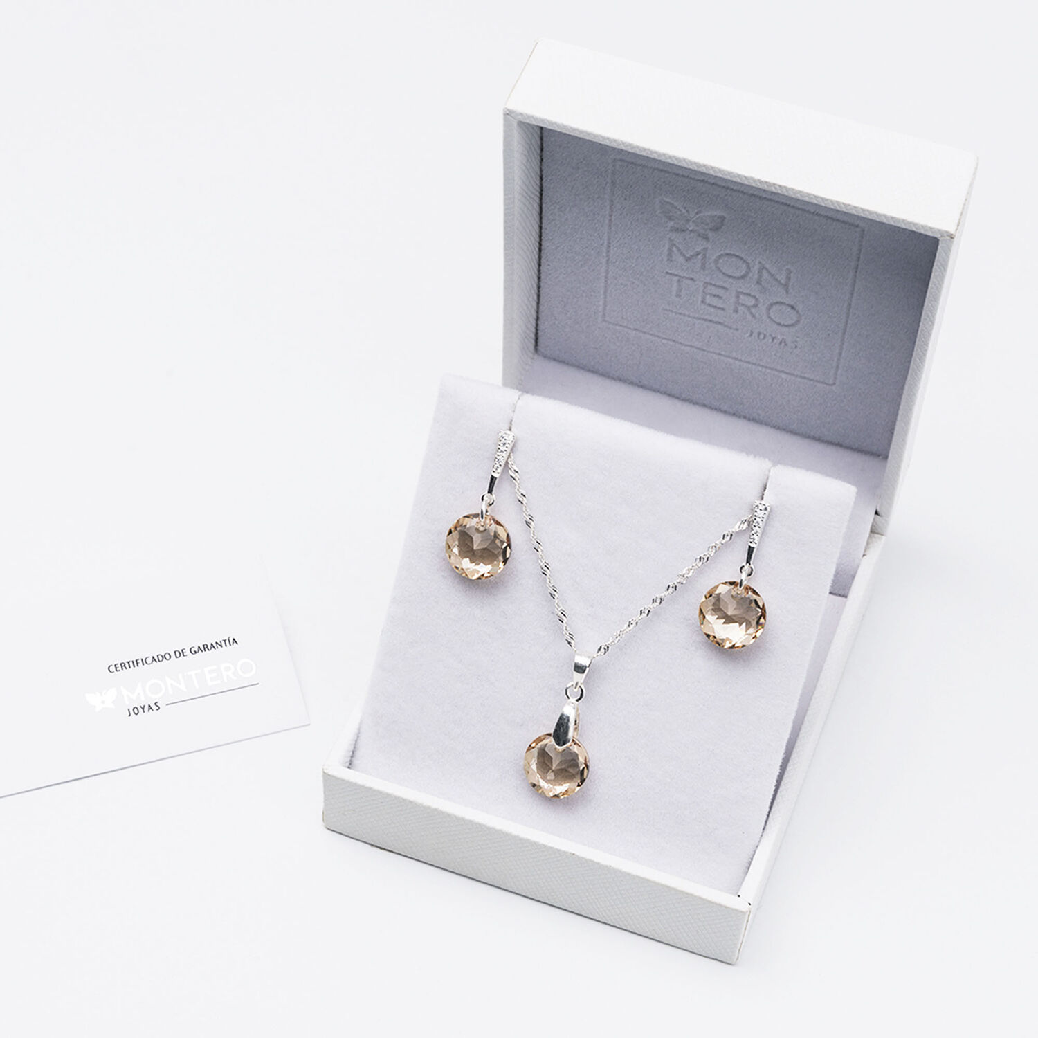 Conjunto Gracia Cristales Genuinos Golden Shadow image number 2.0