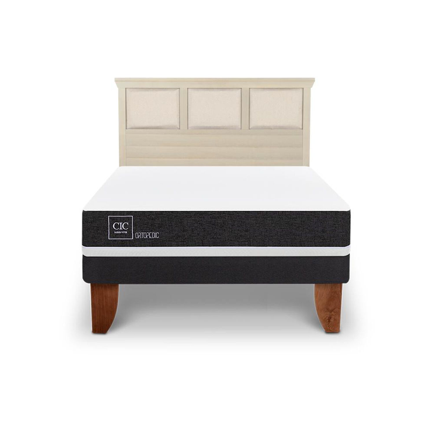 Cama Europea Cic Ortopedic / 2 Plazas / Base Normal + Respaldo image number 0.0