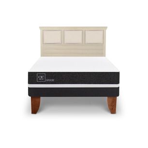 Cama Europea Cic Ortopedic / 2 Plazas / Base Normal + Respaldo