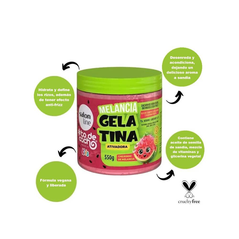 Gel Activadora Kids Melancia 550 G Salon Line image number 3.0