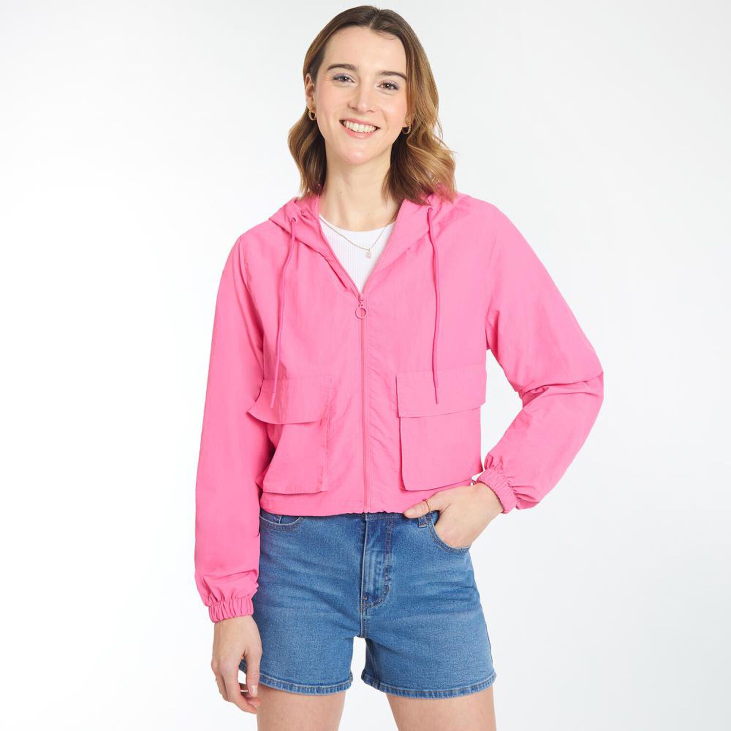 Chaqueta Cortaviento Cuello Alto Con Capucha Mujer Freedom image number 0.0