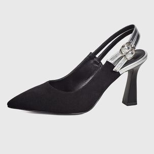 Sandalia Bernabella Negro Plata