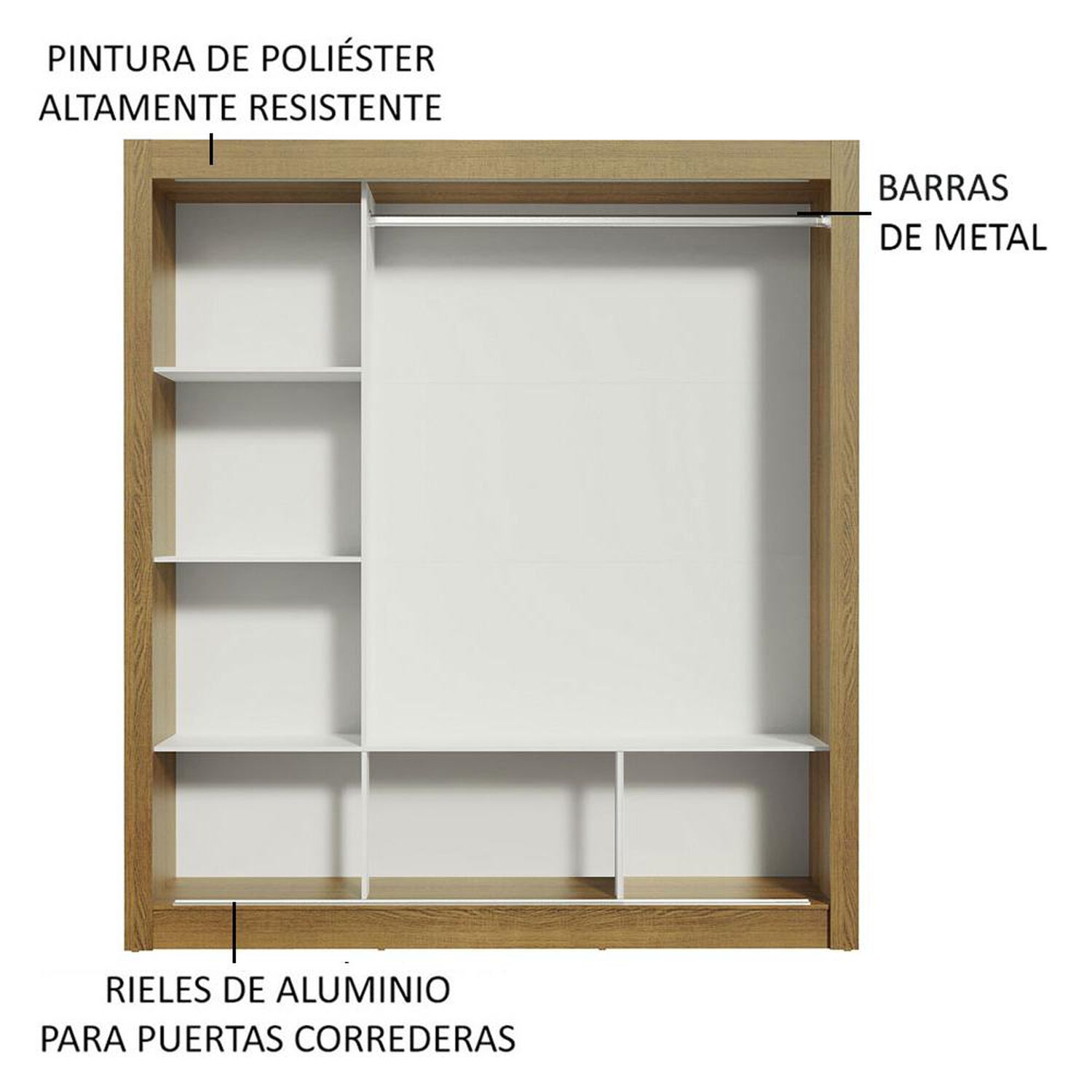 Cl&oacute;set Vekkahome Monaco / 3 Puertas image number 7.0