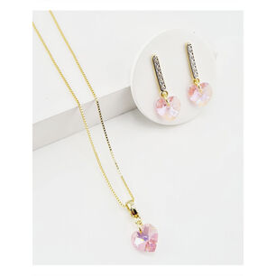 Conjunto Romance Gold Cristales Genuinos Light Rose