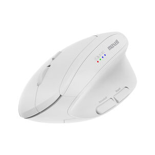 Mouse Vertical Bluetooth Ergon&oacute;mico Maxell 2400 Dpi Inal&aacute;mbrico Blanco