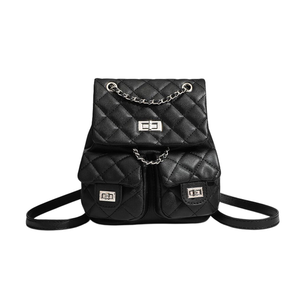 Cartera De Cuero Pu Tipo Mochila Urbana Elegante Para Dama image number 0.0
