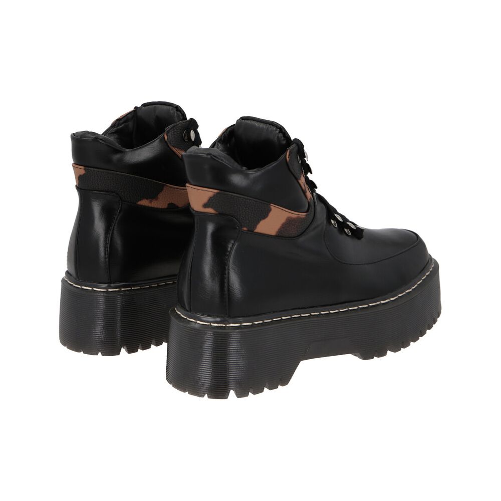 Botin Mujer Negro Plataforma Candela Police image number 4.0