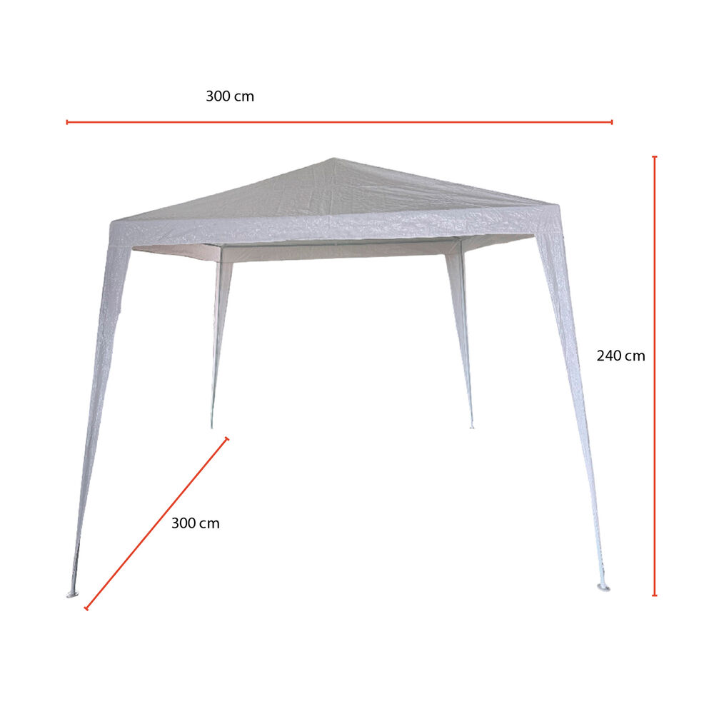 Toldo De Terraza 3x3 M Plegable Pe Blanco image number 2.0