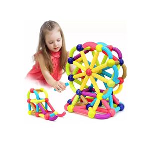 Juego Didactico Bloques Magneticos Construccion 180pcs Ni&ntilde;os