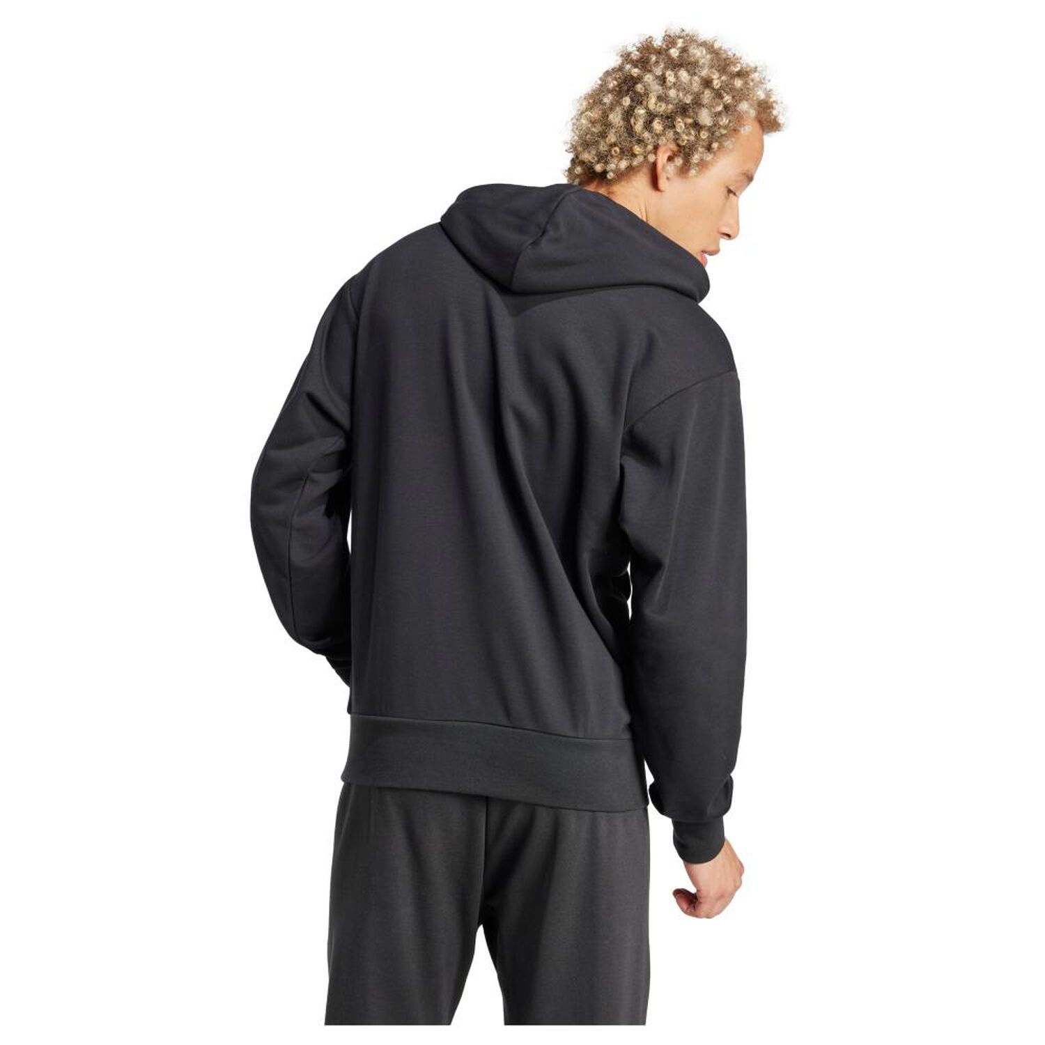 Buzo Con Capucha Adidas Essentials Logo Grande Felpa Francesa image number 2.0