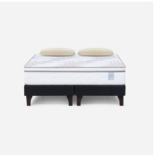 Cama Europea Rosen Neo Plus / 2 Plazas / Base Normal + Almohadas