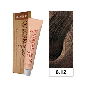 Colorkey Gold - Tintura Permanente Efecto 3d Pigment 60gr + Oxidante - 6.12 Rubio Oscuro Ceniza Nacarado