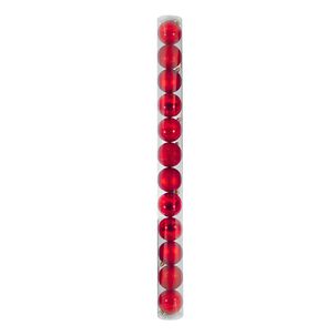 12 Esferas Navideñas Bambalinas De 6 Cm Rojas Decoracion 12 Esferas Navideñas Bambalinas De 6 Cm Rojas Decoracion