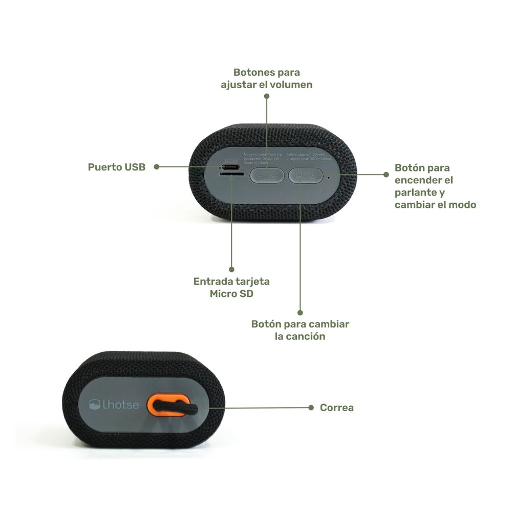 Pack Smartwatch Lhotse Vibe 05 Black + Parlante Negro image number 5.0
