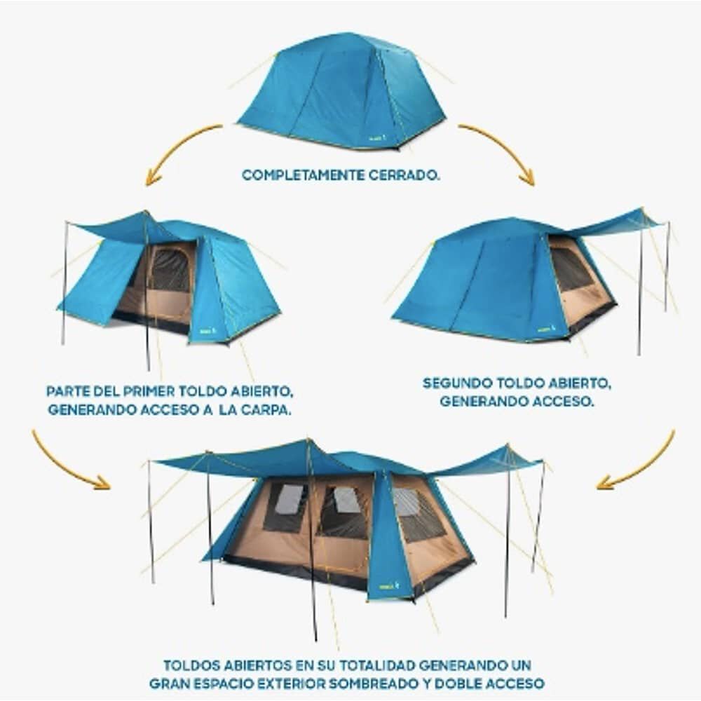 Carpa Dolomites 8 Discovery 8 Personas Techo Largo image number 3.0