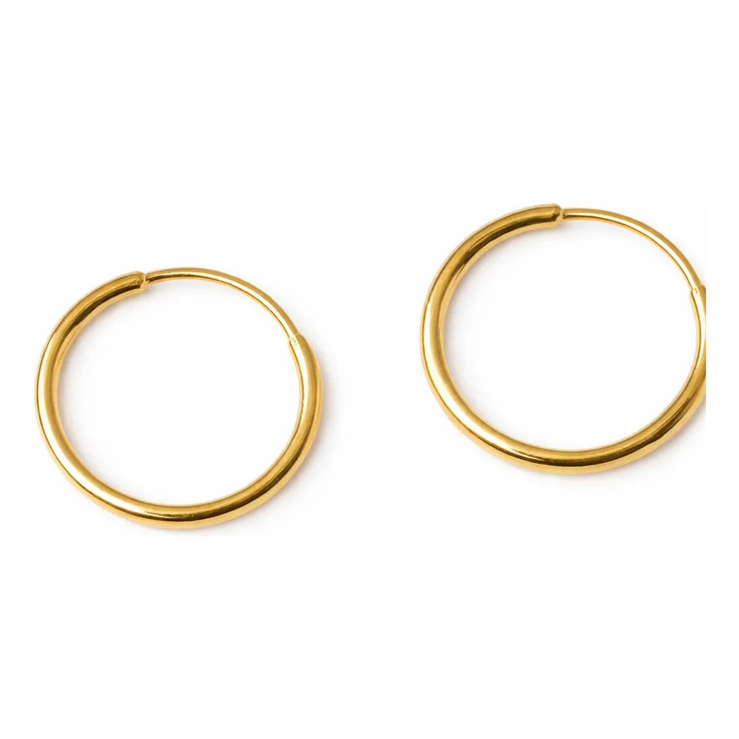 Aros Argolla Tubo 8mm Oro 18k 1.15gr Mujer Ni&ntilde;as Cl&aacute;sicas Dorado image number 0.0