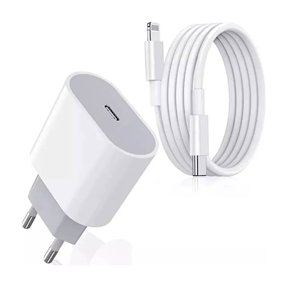 Cargador M&aacute;s Cable Compatible Para Iphone 20 W Pack Cable Lightining A Tipo C + Caja Carga Tipo C image number 0.0