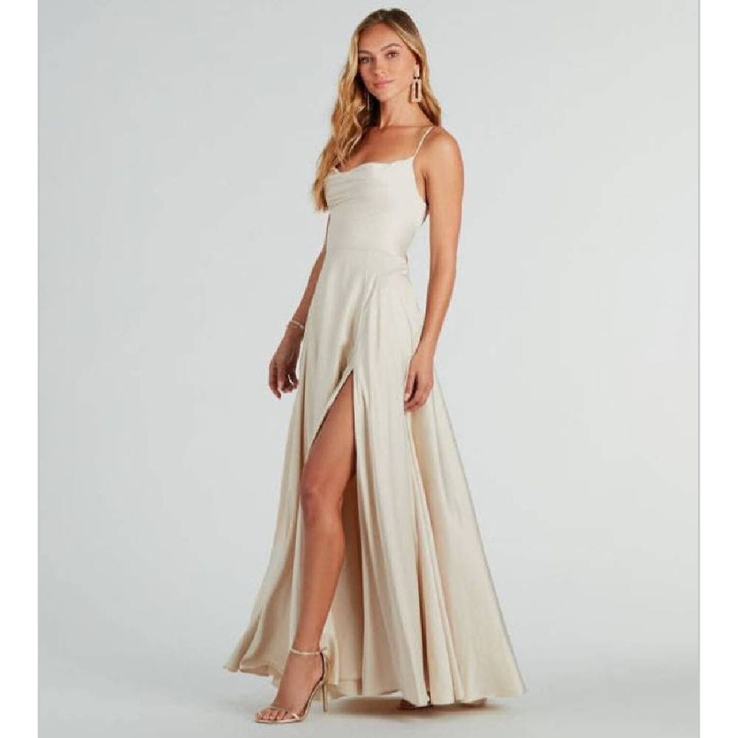 Vestido Maxi Satin - Kendra image number 1.0