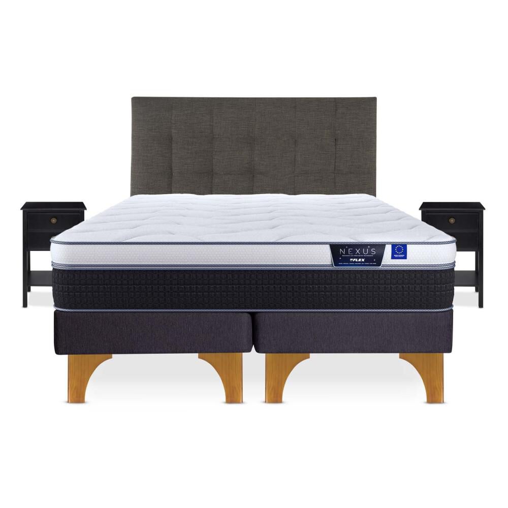 Cama Europea Flex Nexus / 2 Plazas / Base Dividida + Set De Maderas image number 0.0