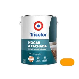 Esmalte Al Agua Satinado Hogar Y Fachada 1gln Ocre - Tricolor