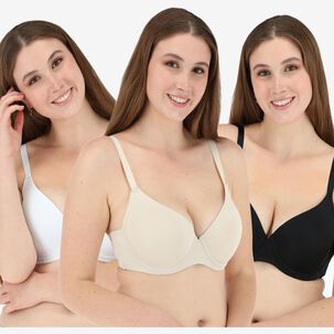 Pack Sostén Mujer Flores / Copa B / 3 Unidades