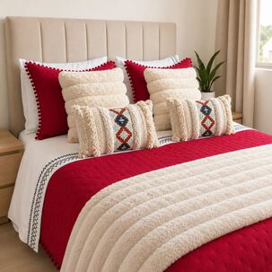 Set Renovaci&oacute;n 2 Plazas Invierno Rub&iacute; Boho 8 Piezas 2 Piezas