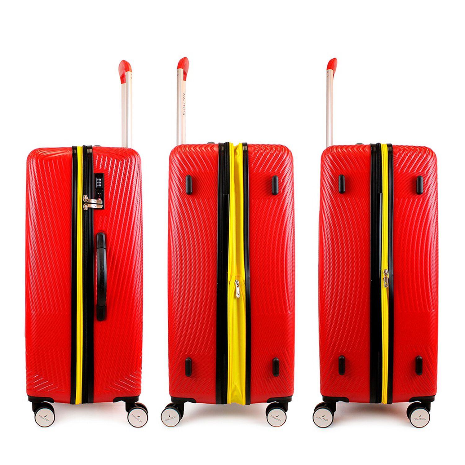 Set De 3 Maletas S+m+ L Nautica Bahamas Roja image number 6.0
