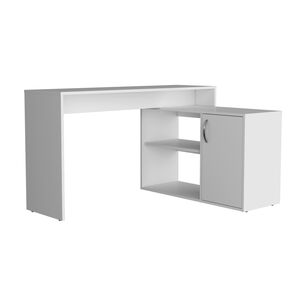 Escritorio En L 71x125x90 Cm 1 Puerta