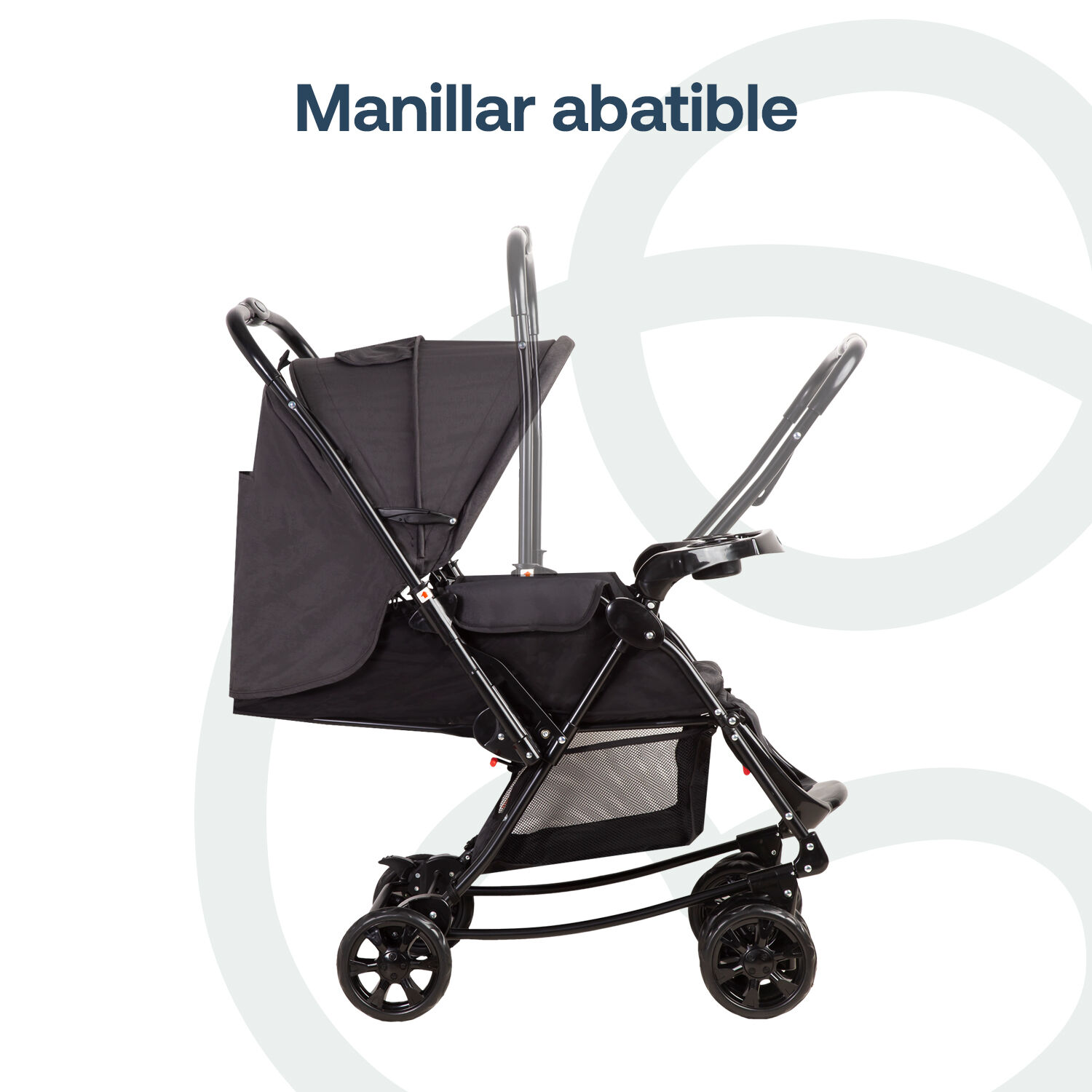 Coche Cuna Balancin Sx Negro Melange Bebesit image number 4.0