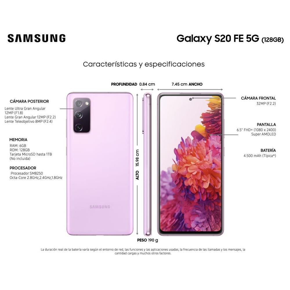 Smartphone Samsung Galaxy S20 FE / 5G / 128 GB / Liberado image number 2.0