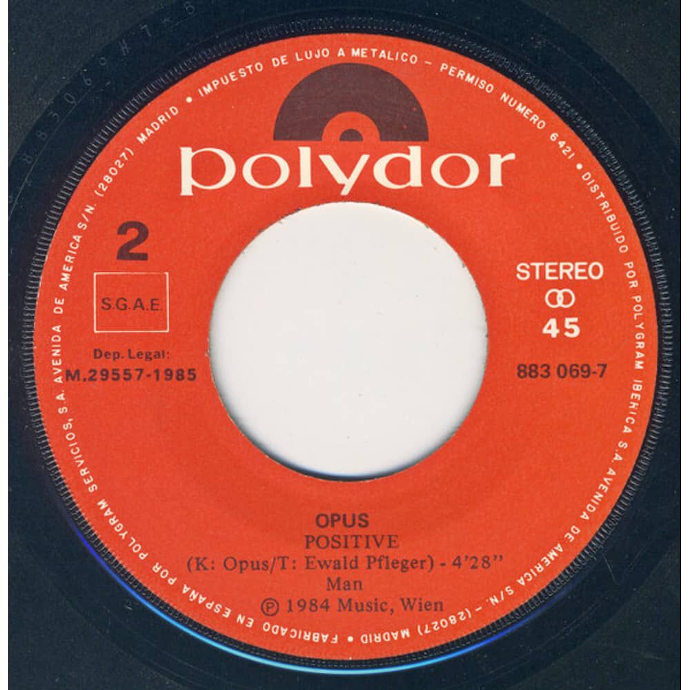 Opus - Positive/flying High (live) | 7" Single Vinilo Usado image number 3.0