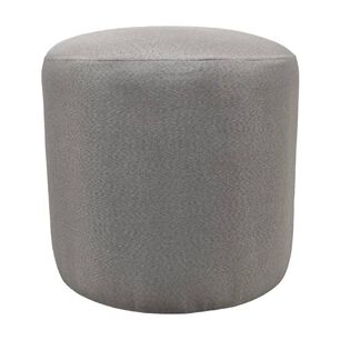 Pouf Redondo Lino Gris Claro