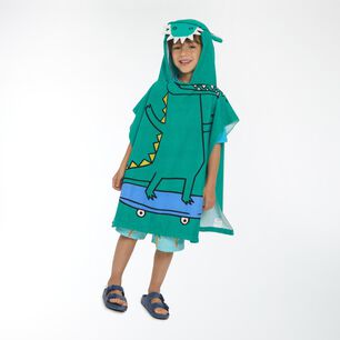 Toalla Playa Capucha Casaideal Kids Dino / 60 X 120 Cm