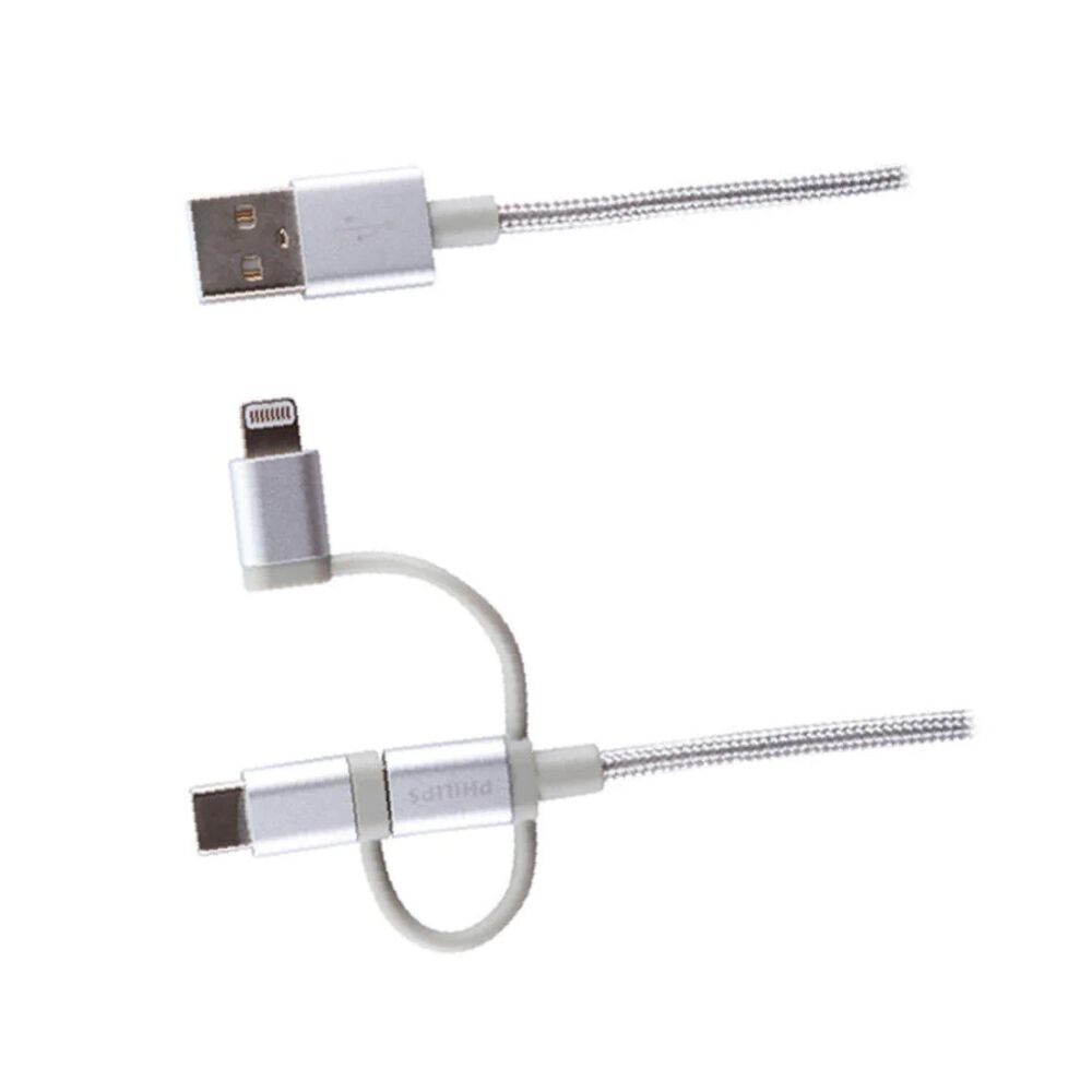 Cable Usb 3 En 1 Mricro Usb Tipo C Lightning 0.8m image number 1.0