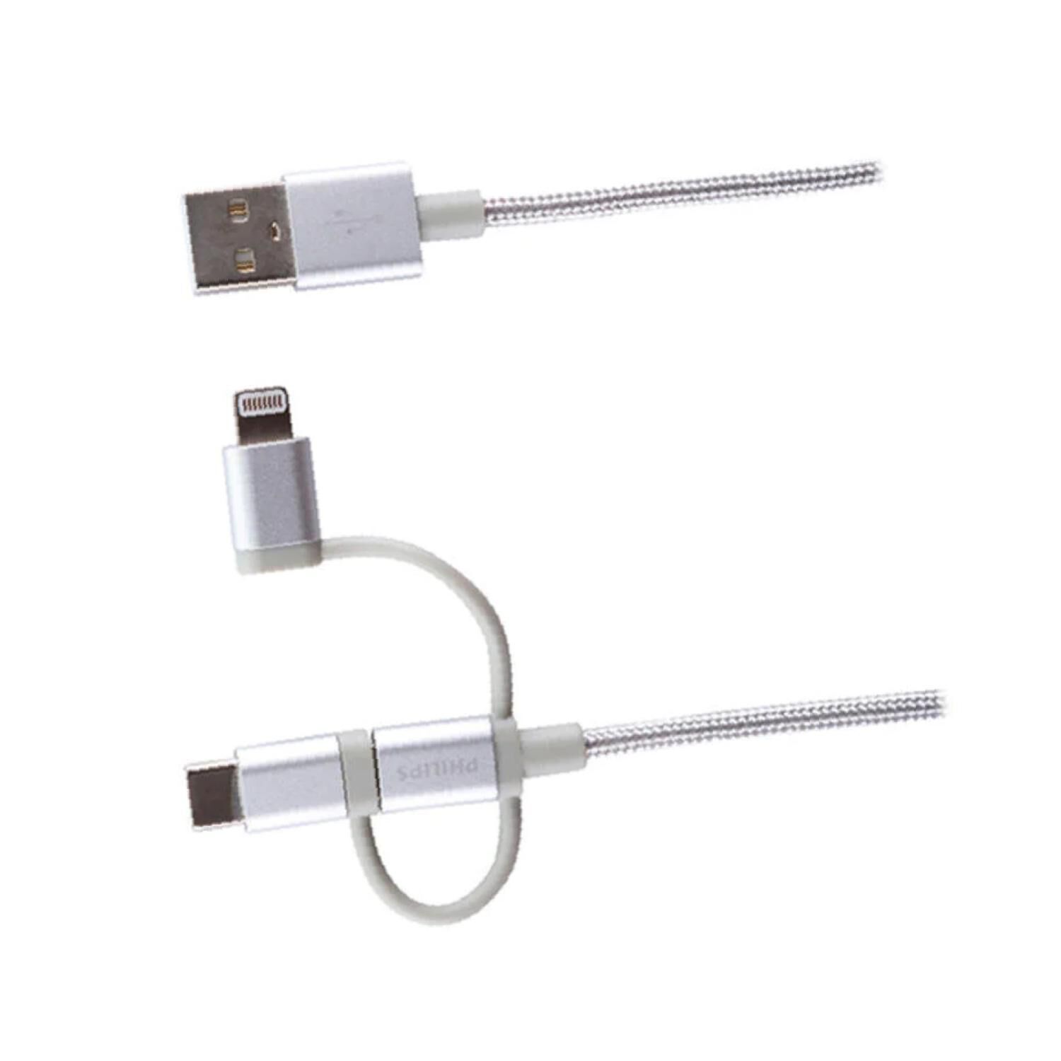 Cable Usb 3 En 1 Mricro Usb Tipo C Lightning 0.8m image number 1.0