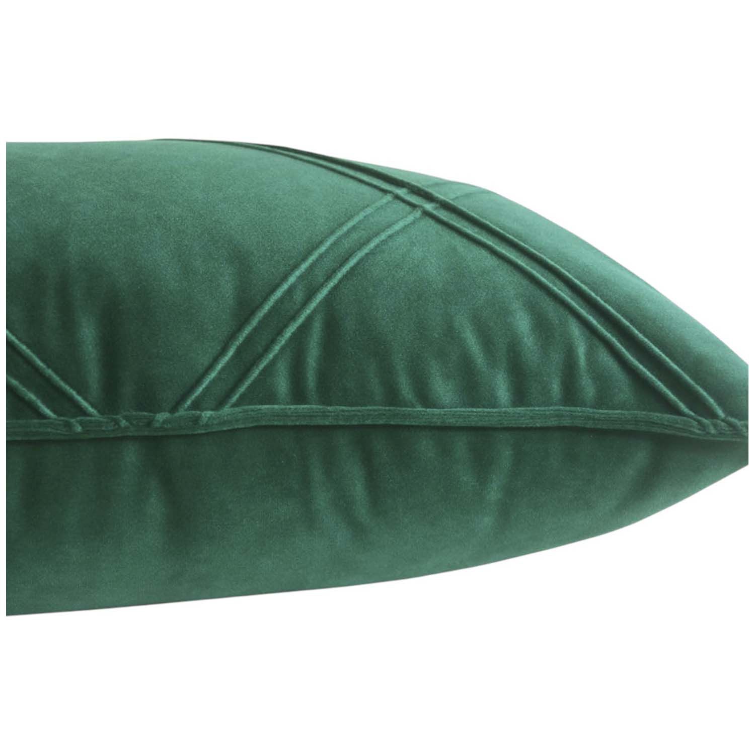Pack De 02 Fundas De Coj&iacute;n De Terciopelo Con Rayas 45x45 Verde image number 1.0