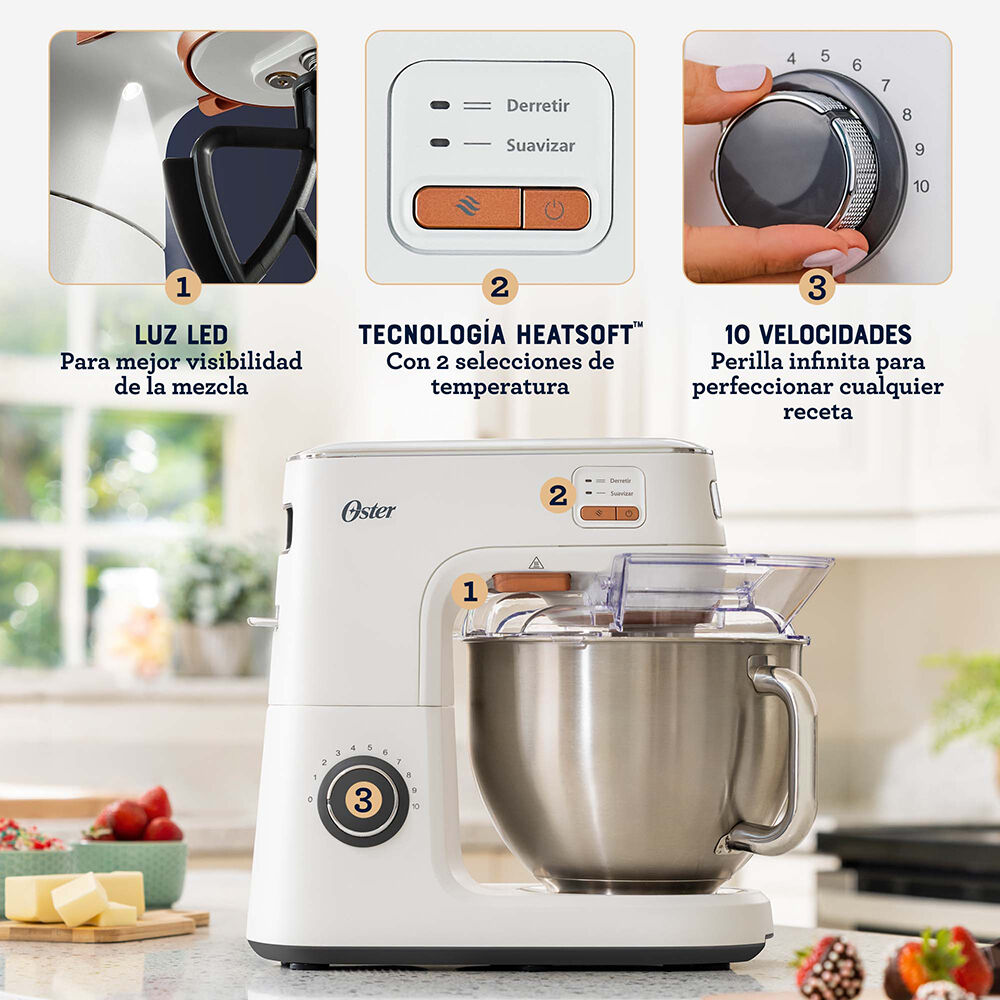 Batidora Planetaria Oster Con Tecnolog&iacute;a Heatsoft Fpstsmpl4w image number 4.0