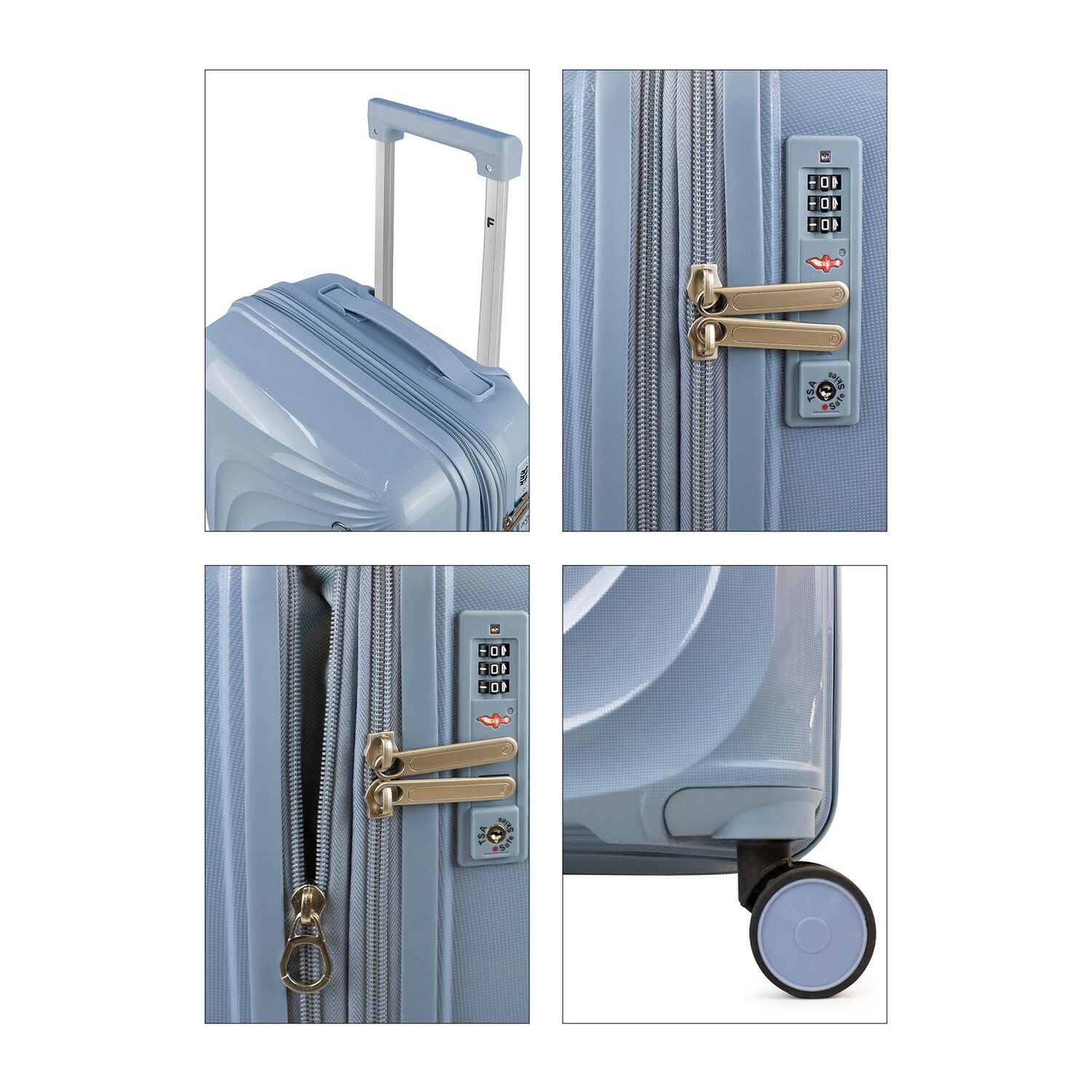 Pack Maleta Cabina 10kg Slay Celeste + Neceser Spark Fila image number 4.0