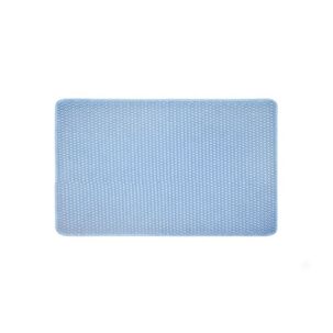 Alfombra Atrapa Arena De Gatos Tapete Arenero Doble Capa Azul 45x60