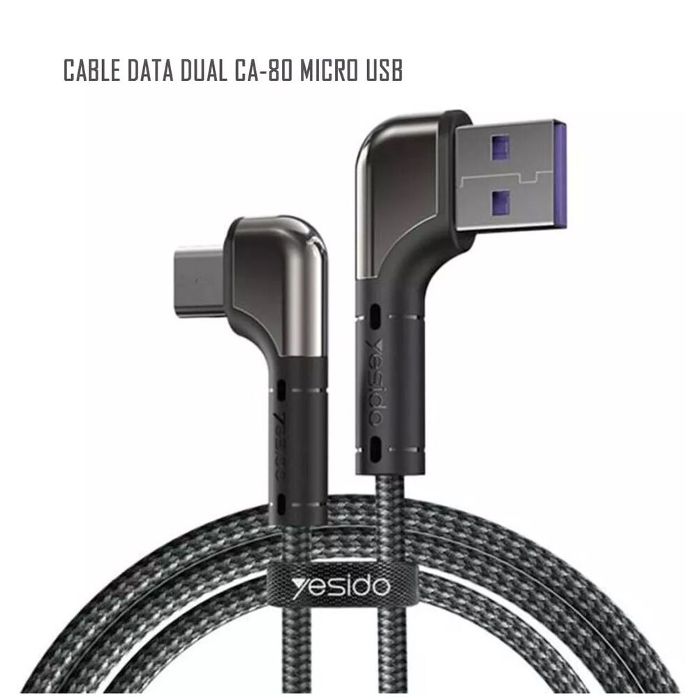 Cable Micro Usb Data Dual Angulo Yesido Ca-80 image number 2.0