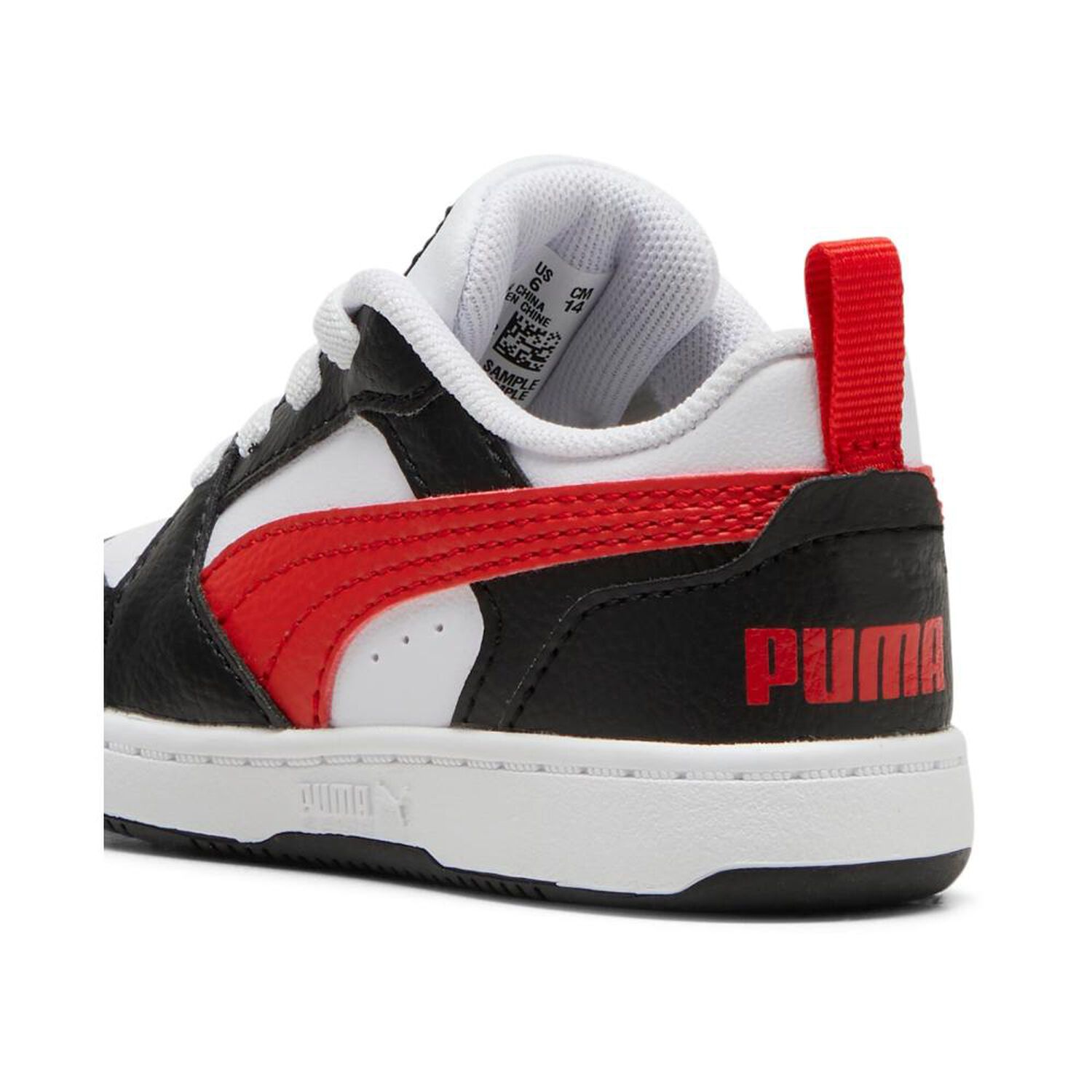 Zapatilla Urbana Ni&ntilde;o Puma Rebound V6 Lo Ac In Negro/blanco image number 4.0
