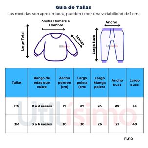 Set 2 Piezas Conjunto Beb&eacute; Buzo Poler&oacute;n Ni&ntilde;a 100% Plush Rosa Princesa