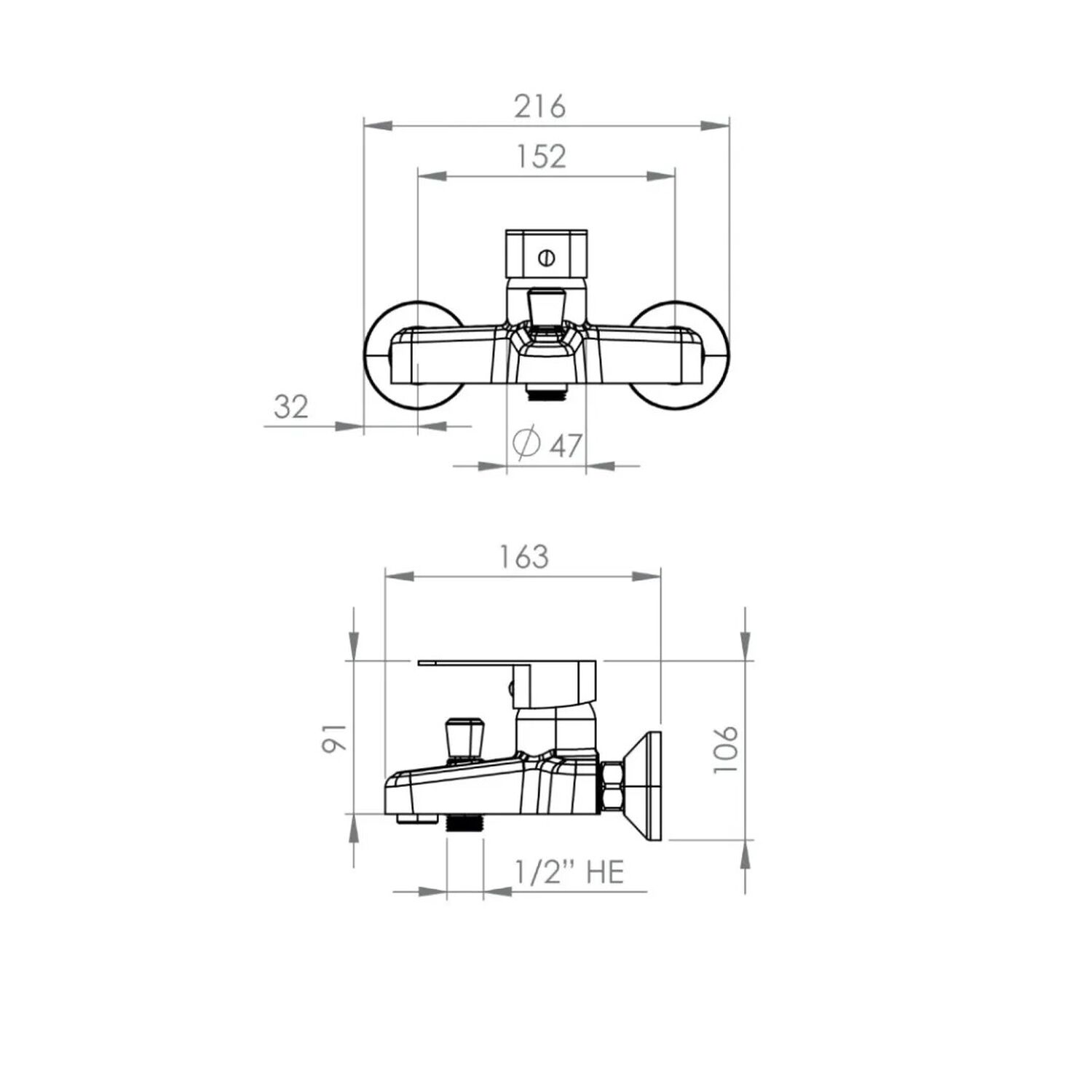 Monomando Llave Grifo Tina Ducha Modelo Alaska Marca Pmb image number 7.0