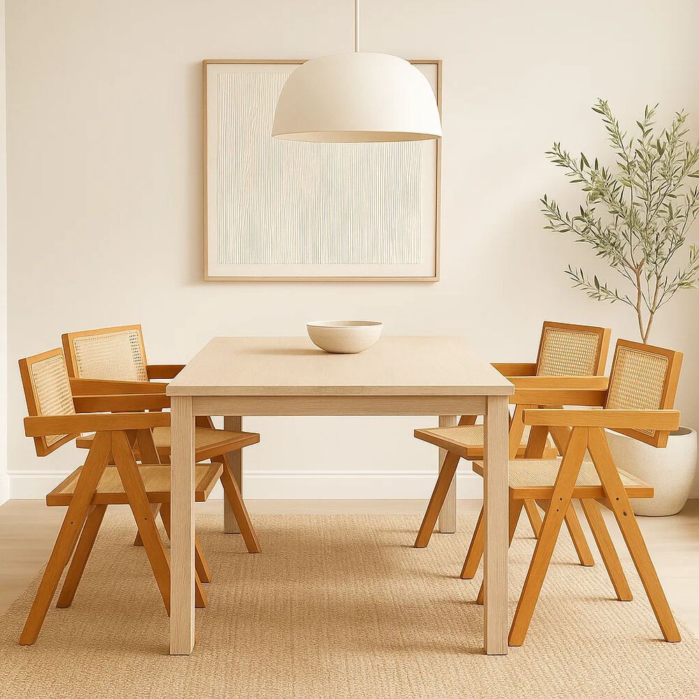 Pack De 4 Sillas Chandigarh De Madera - Natural image number 2.0