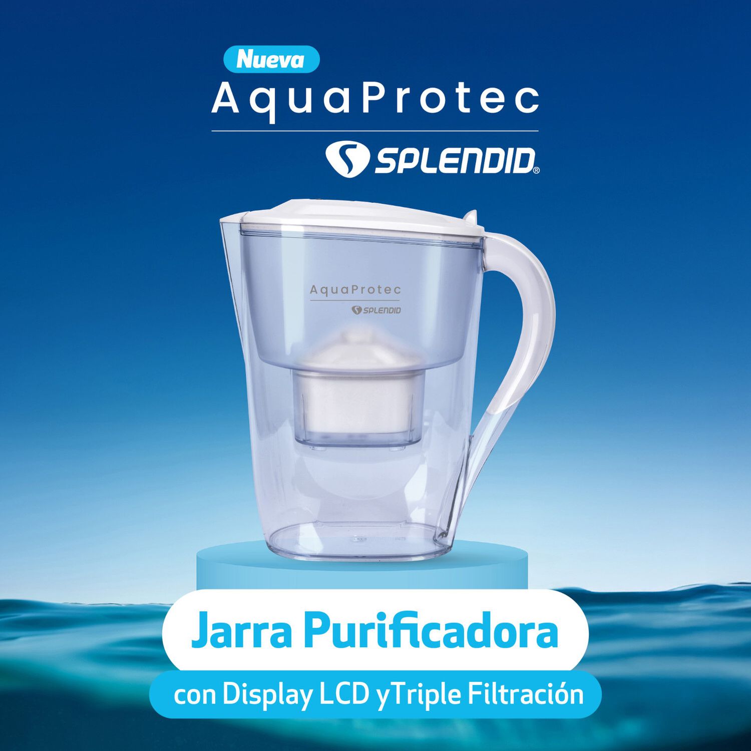 Jarra Purificadora De Agua 2,6 L Con Filtro Splendid image number 3.0