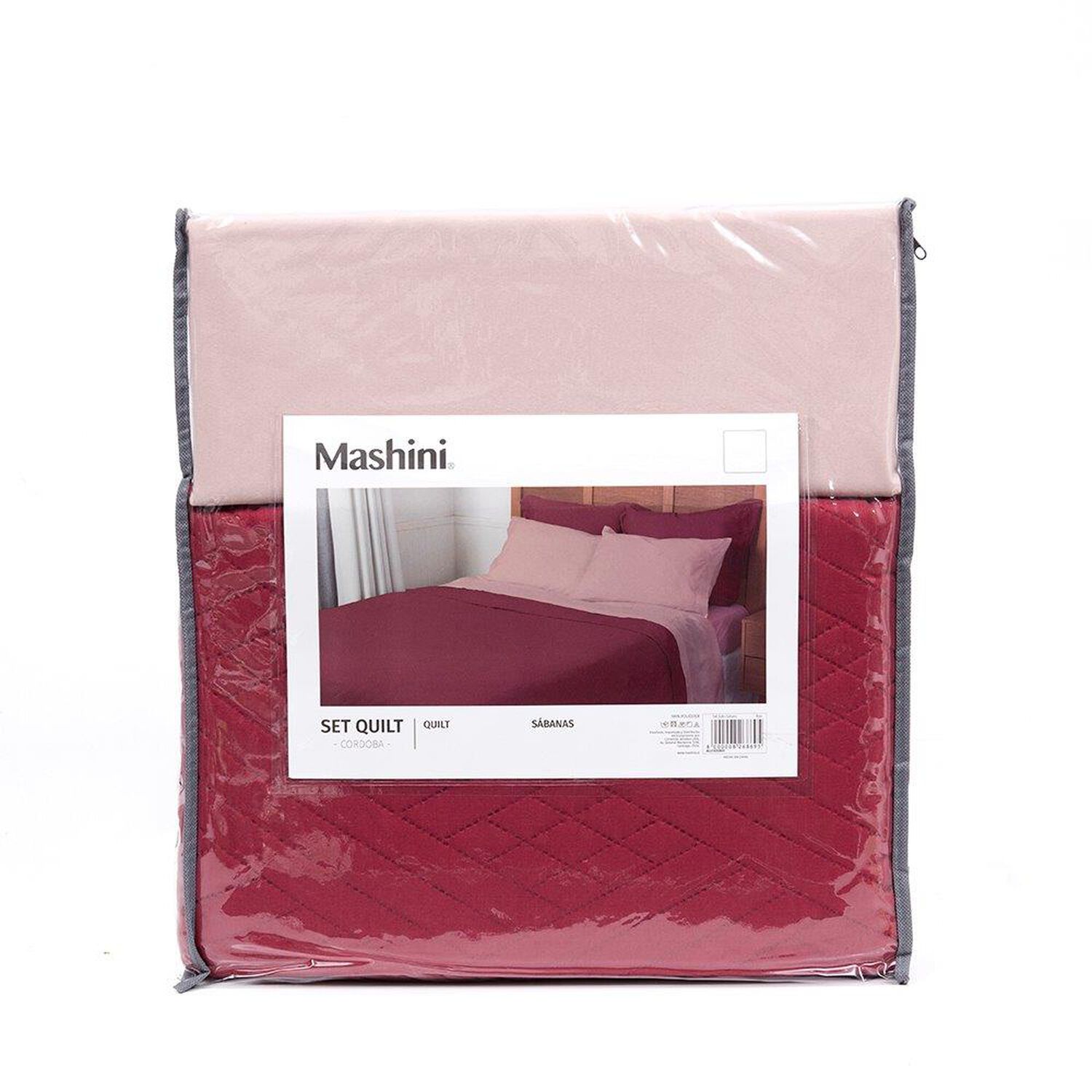 Set Quilt Liso + Sabana Liso 1.5 P Rojo image number 4.0