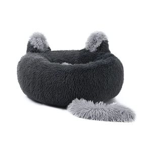 Cama Redonda Tipo Orejas Perros Y Gatos 50cm Antideslazante