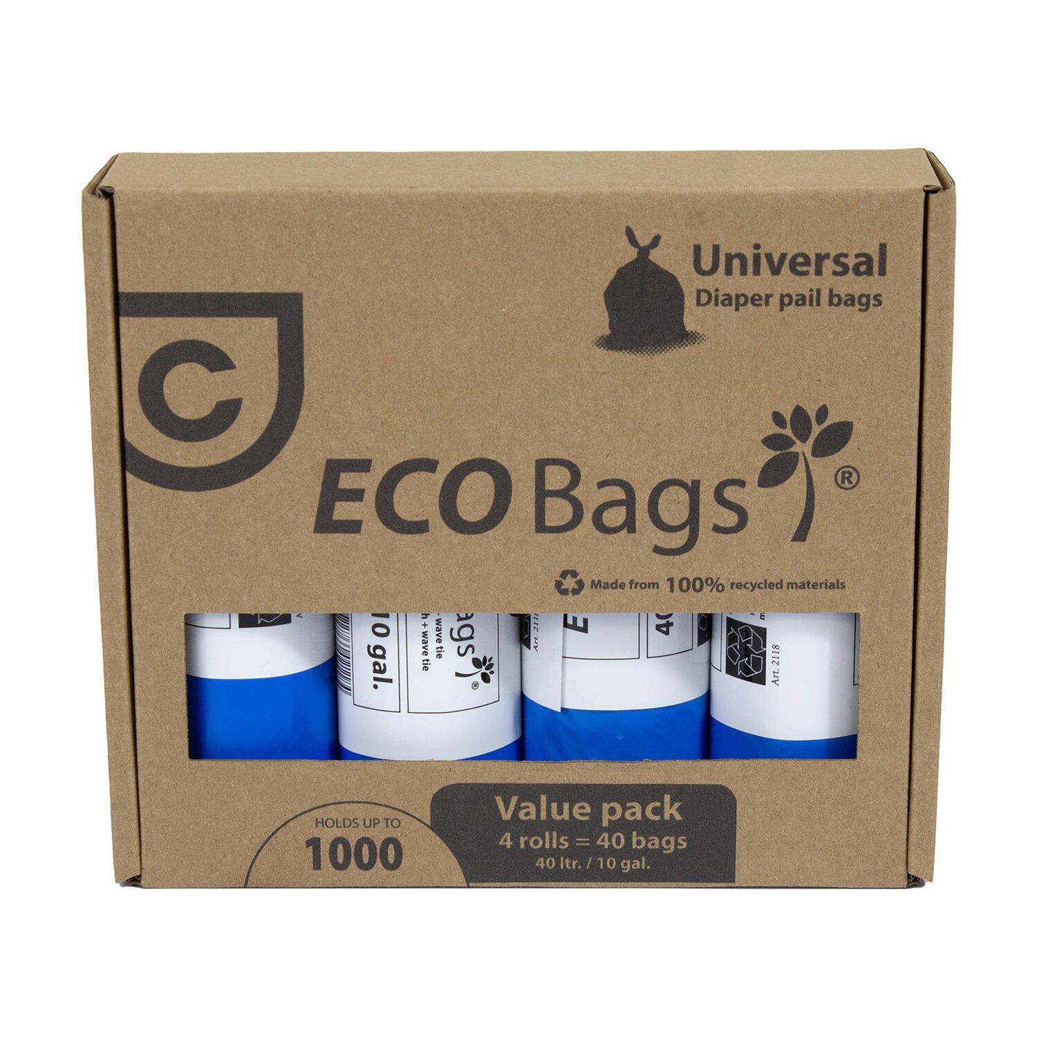 Bolsas Basura Ecobags 4x40 Bebesit image number 0.0