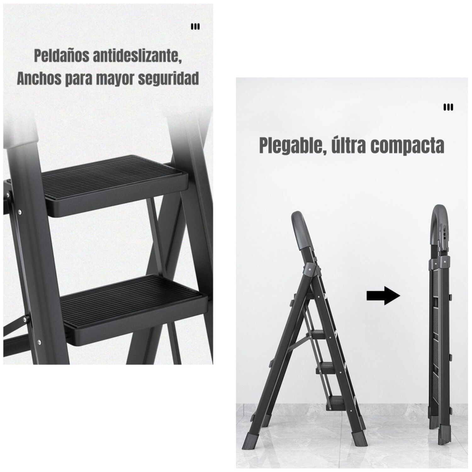 Escalera De Acero Plegable Con 5 Escalones By Lubabycas image number 5.0